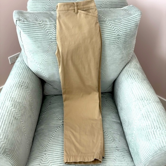 Talbots Khaki/Tan Straight Leg Chino. Size 12 Petite. Made with 2% Spandex - Picture 1 of 11